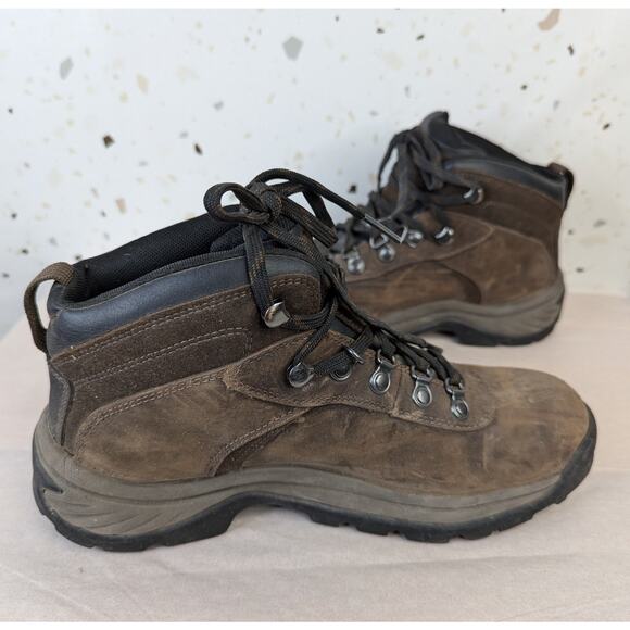 Timberland Men's Flume Brown Waterproof Mid Hiking Boots Size 7.5 | 251142 - Picture 4 of 8